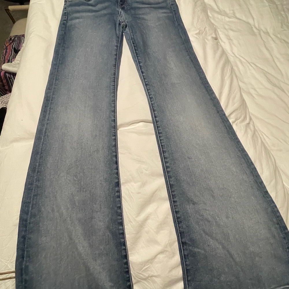 7 For All Mankind Medium Blue Flare Jeans